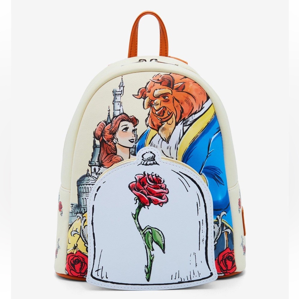 NEW Loungefly Disney Beauty And The Beast
Couple Rose Mini Backpack